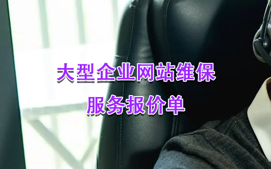 大型企業(yè)網(wǎng)站維保服務(wù)報(bào)價(jià)單