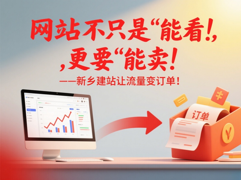 網(wǎng)站不只是“能看”，更要“能賣”——新鄉(xiāng)建站讓流量變訂單！